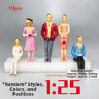 Scale Model People Figures 1:25–1:300 Mixed Poses 10/50pcs Model Miniature Figures Richie's 1-25 10pcs