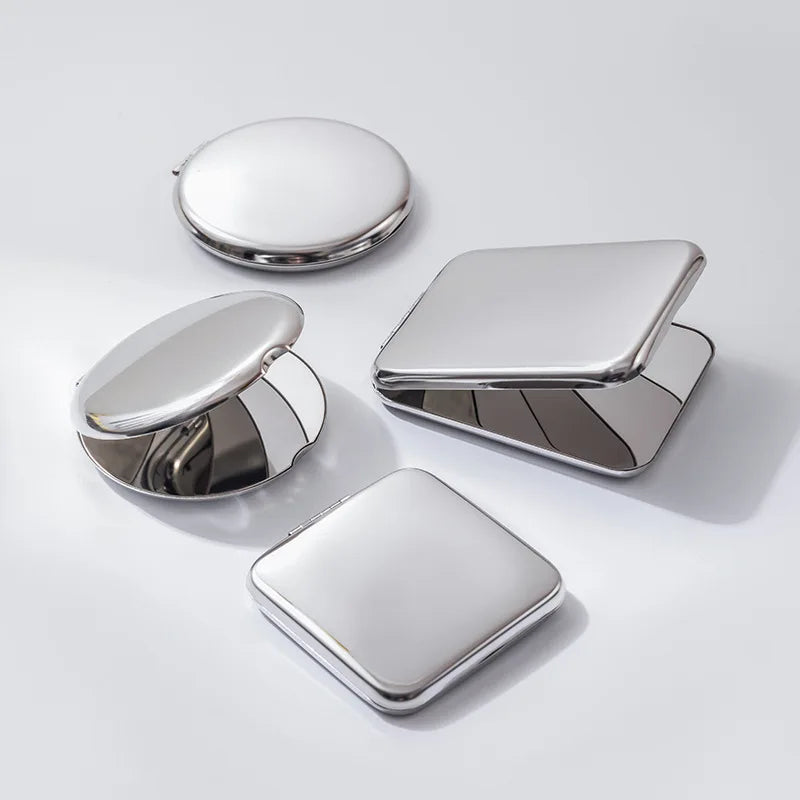 Foldable Double-Sided Pocket Makeup Mirror – Stainless Steel Compact Makeup Mirror Richie's