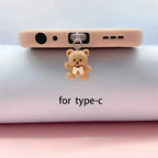 Bear Dust Plug Charm – Type-C, Micro USB & iOS Pendant Phone Dust Plug Charm Richie's