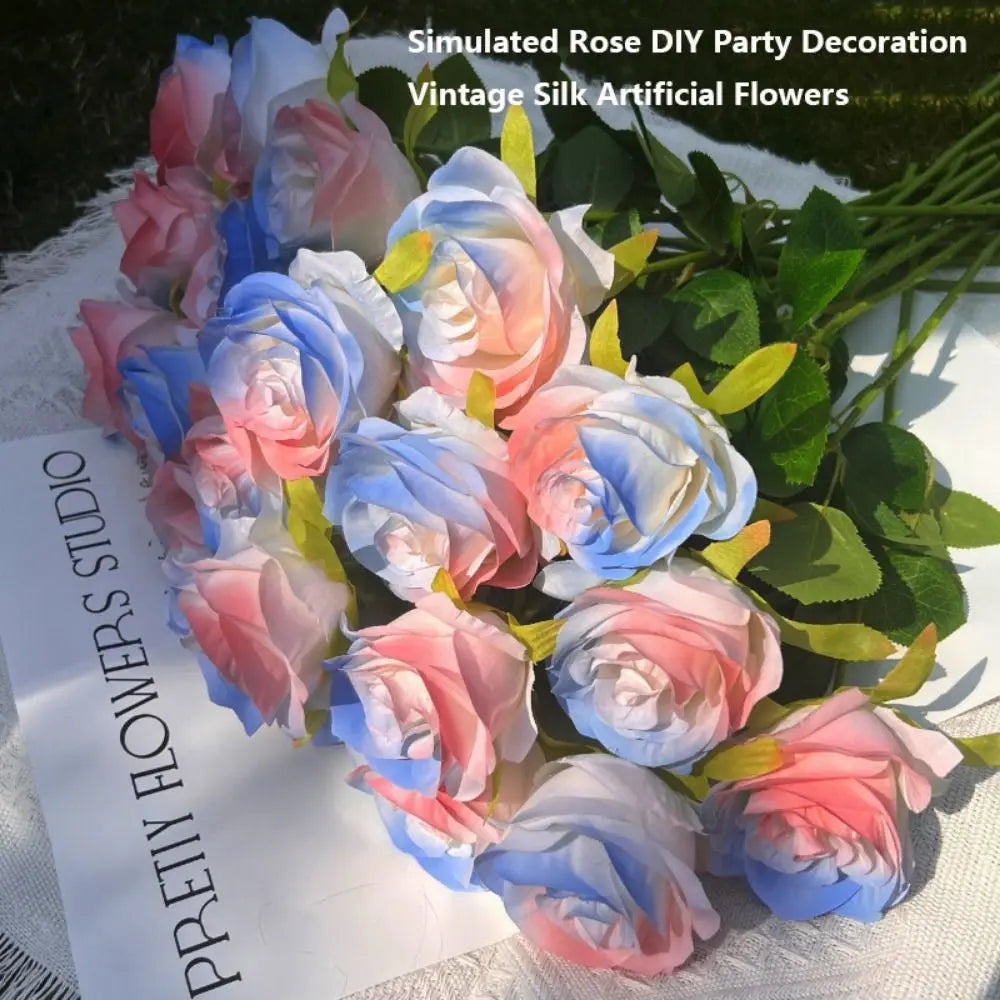Silk Artificial Rose – 8 Colors for Party & Home Decor Artificial Silk Flowers Richie's