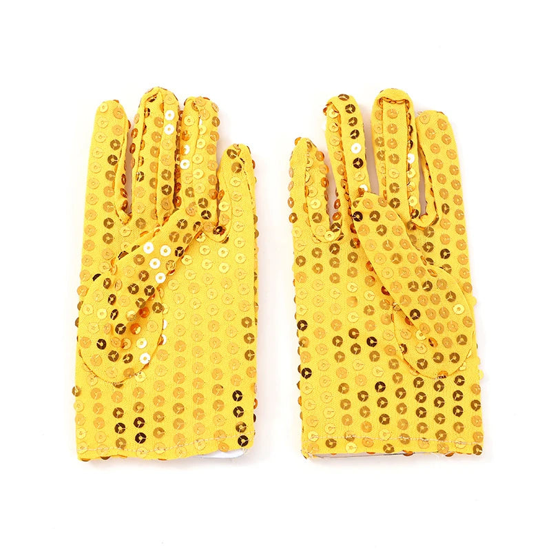 Kids Sequin Costume Gloves – Dance & Dress Up, Colorful Kids Costume Gloves Richie's gold