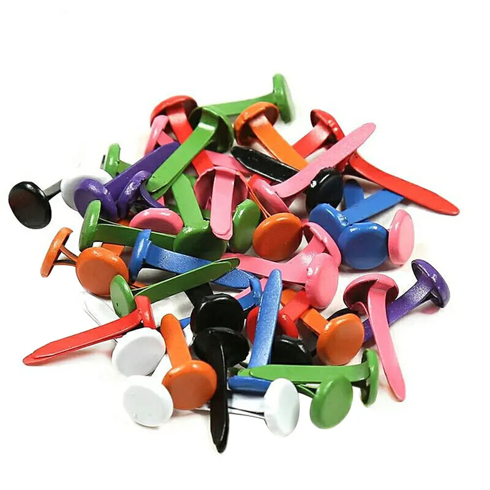 150Pcs Mini Round Brads Assorted Pastel Colors – Scrapbooking Craft Brad Fasteners Richie's
