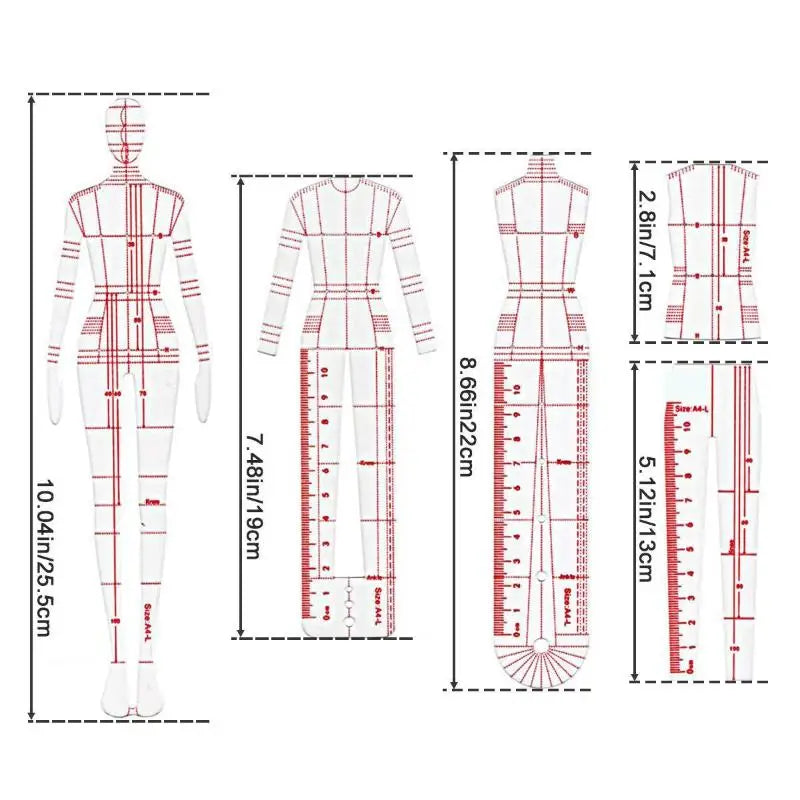 Fashion Illustration Template Ruler – Clothing Design & Quilting Clothing Design Ruler Richie's