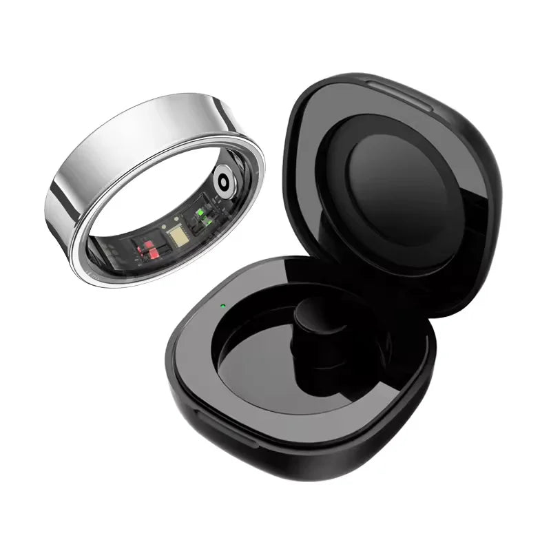 Smart Ring Heart Rate Sleep Tracker IP68 Waterproof Steel Band Smart Ring Tracker Richie's Silver Pro 11