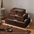 Retro Wooden Flip Cover Desktop Jewelry & Storage Box Wooden Storage Box Richie's