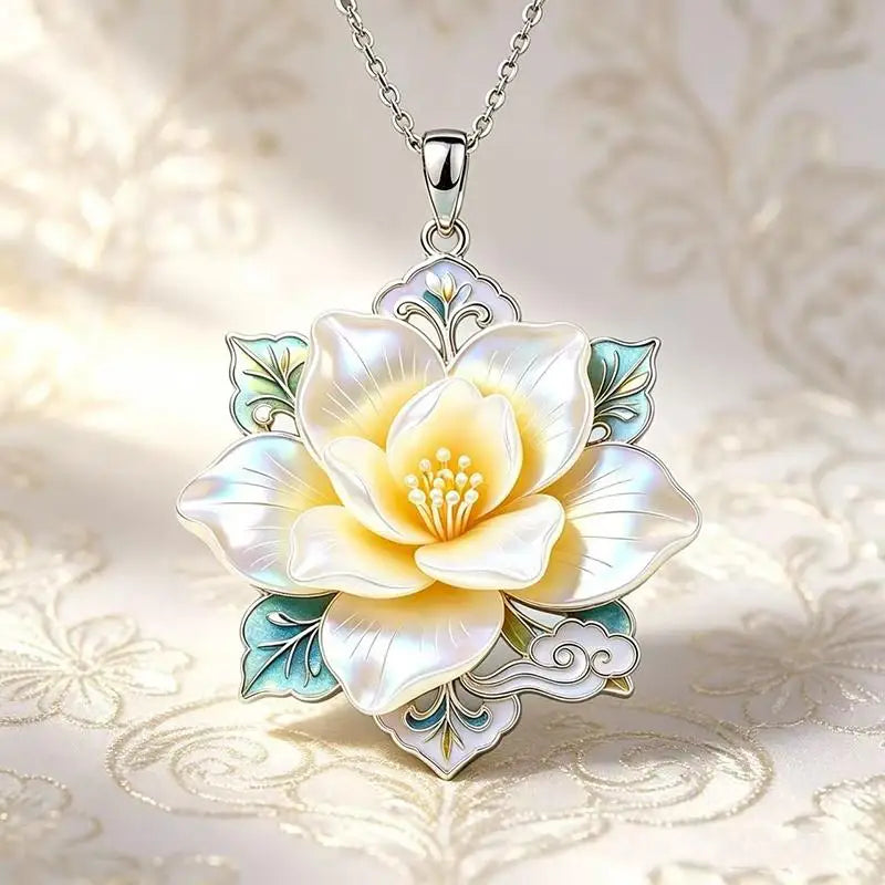 Nine-Tailed Fox Enamel Pendant Necklace | Chinese Mythology Enamel Pendant Necklace Richie's A11