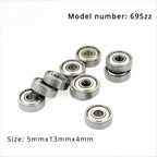 10 Pcs 695ZZ Micro Ball Bearings 4mm Inner Diameter High Speed DIY Micro Ball Bearings Richie's