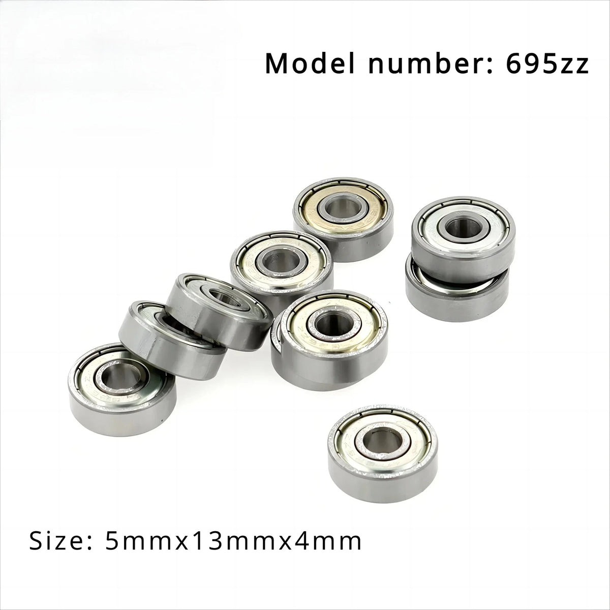10 Pcs 695ZZ Micro Ball Bearings 4mm Inner Diameter High Speed DIY Micro Ball Bearings Richie's