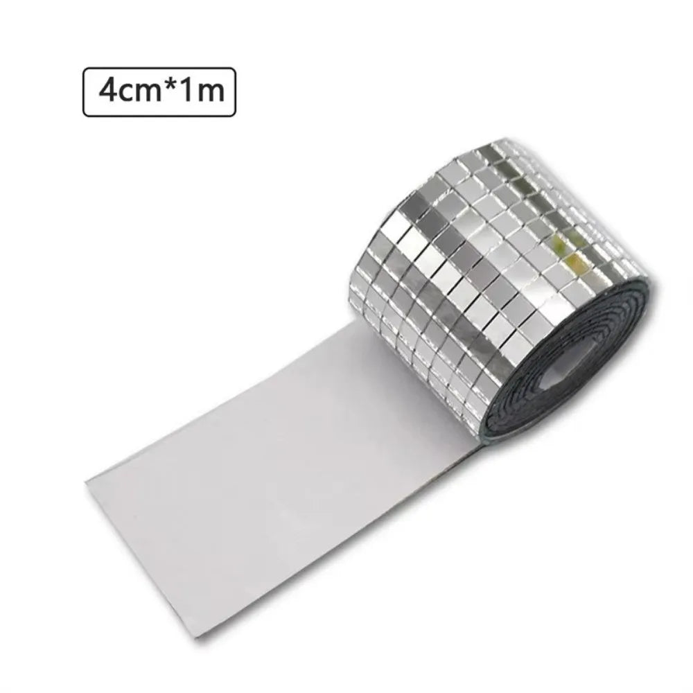 Self-Adhesive Disco Ball Mirror Sticker Glass Mosaic Tiles DIY Craft Sticker Richie's Silver