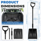 Toorise 10-Inch Detachable Stainless Steel Snow Shovel Snow Shovel Richie's black