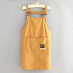 Professional Barber Apron – Waterproof Canvas Work Apron Work Apron Richie's Yellow-Long