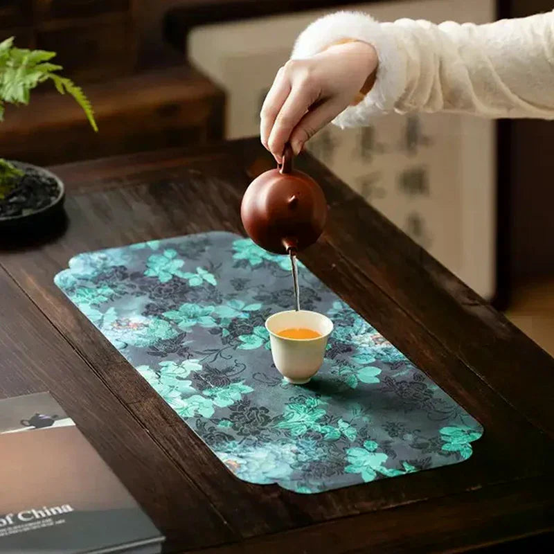 Zen Tea Table Mat Double-Sided Waterproof Non-Slip Runner Tea Table Runner Richie's