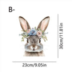 Easter Rabbit Flower Wall Stickers – Removable PVC Decals Wall Stickers Richie's B1
