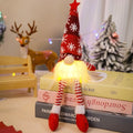 Christmas Gnome Decoration Doll – Glowing Holiday Cloth Figure Christmas Gnome Decoration Richie's Long Red