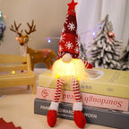 Christmas Gnome Decoration Doll – Glowing Holiday Cloth Figure Christmas Gnome Decoration Richie's Long Red