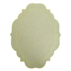 Cotton Linen Embroidered Placemats 45×35cm Anti-Slip Dining Linen Placemats Richie's Green L