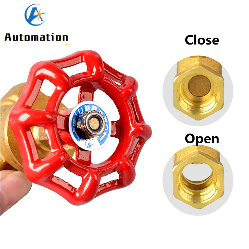 Brass Gate Valve Female Thread 1/8–1-1/4" Water Switch Valve Brass Gate Valve Richie's