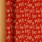 Christmas Kraft Wrapping Paper Roll – Vintage HoHoHo Design Gift Wrapping Paper Richie's