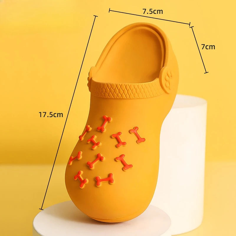Squeaky Latex Dog Chew Toy – Fun Slipper Shape, All Breeds Dog Chew Toy Richie's orange L 1pc