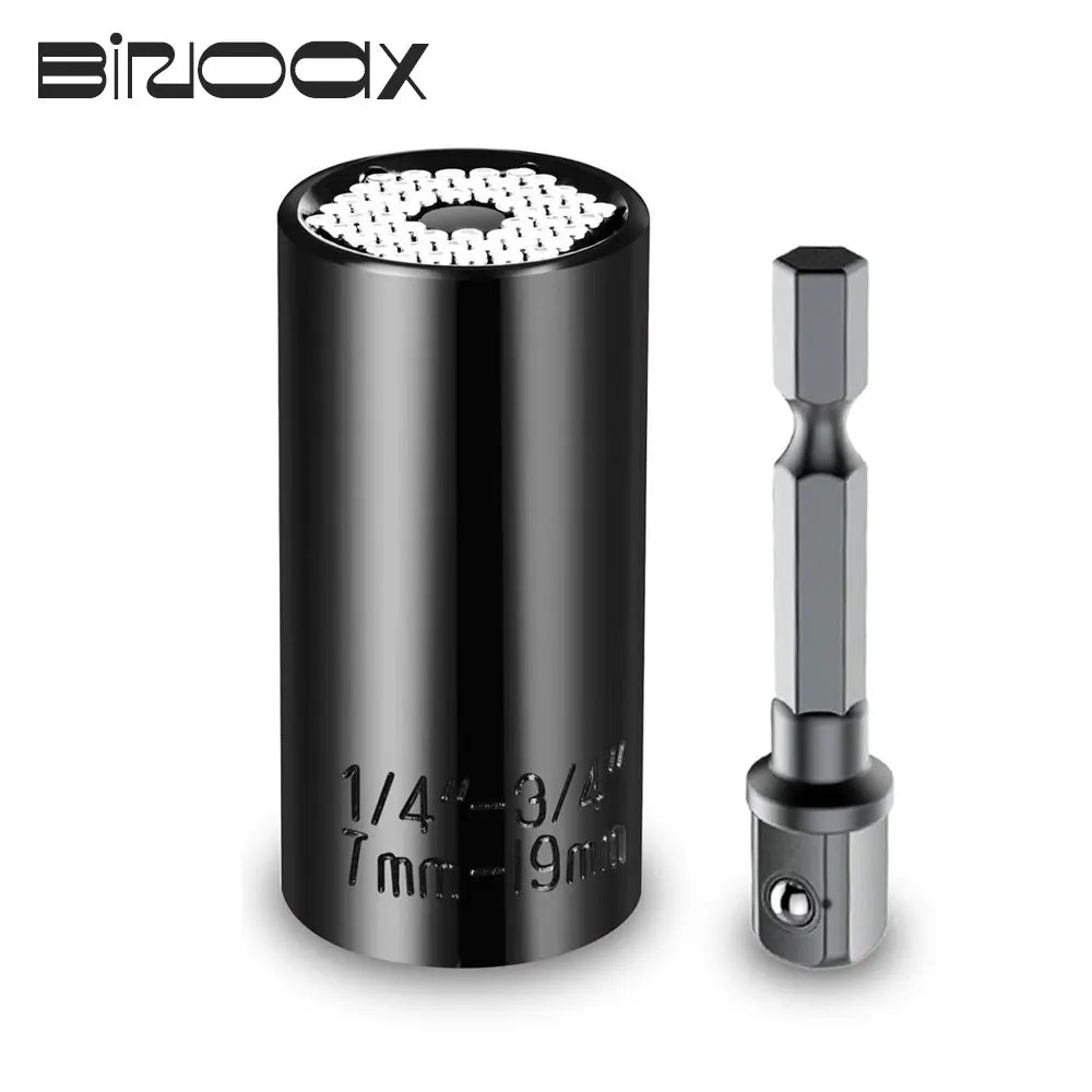 Universal Socket Wrench Set with Extension Rod & Drill Adapter Socket Wrench Set Richie's black