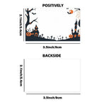 50pcs Halloween Blank Message Cards – Pumpkin & Castle Design Greeting Cards Richie's