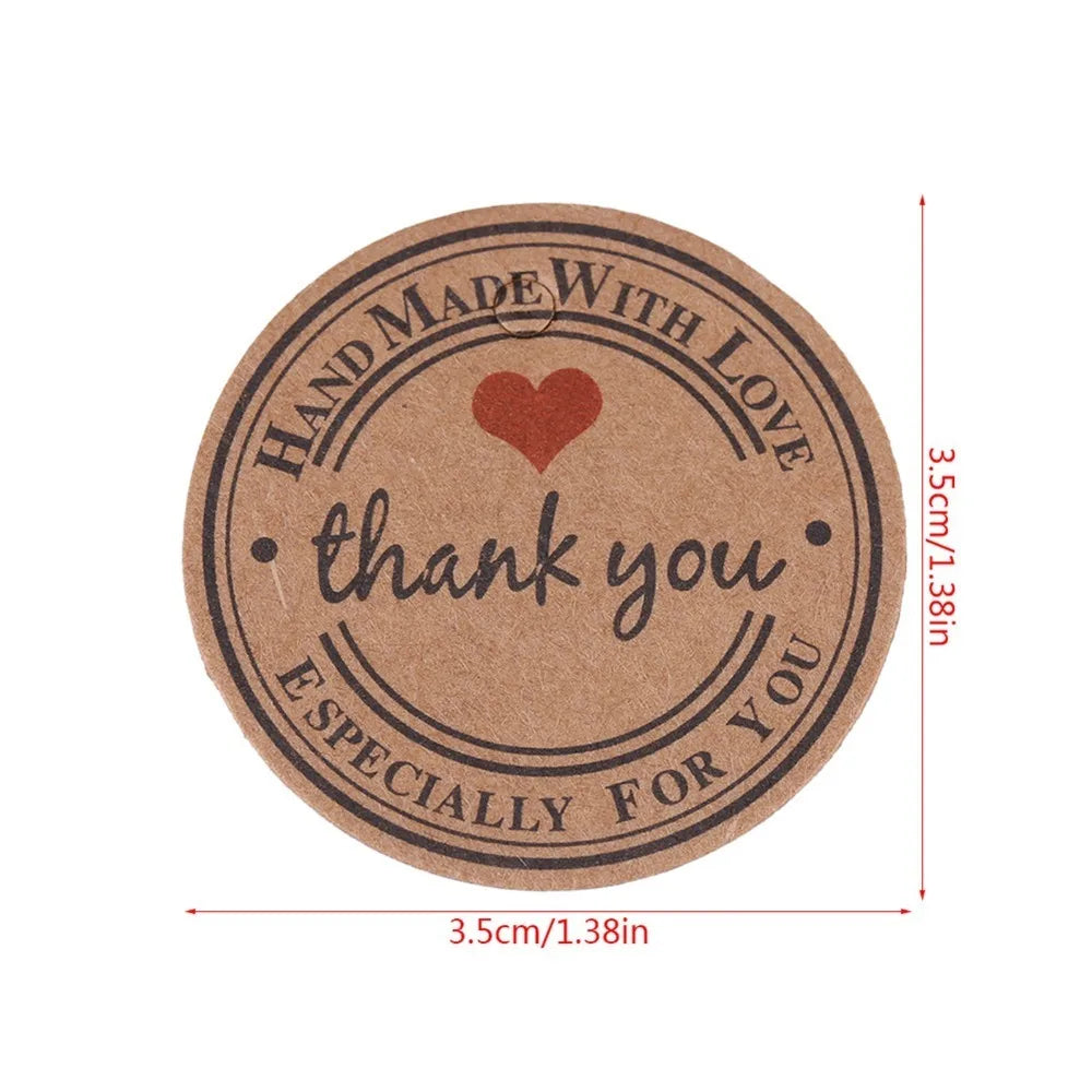 100pcs Round Kraft Paper Gift Tags with String | Brown Hang Labels Kraft Paper Tags Richie's