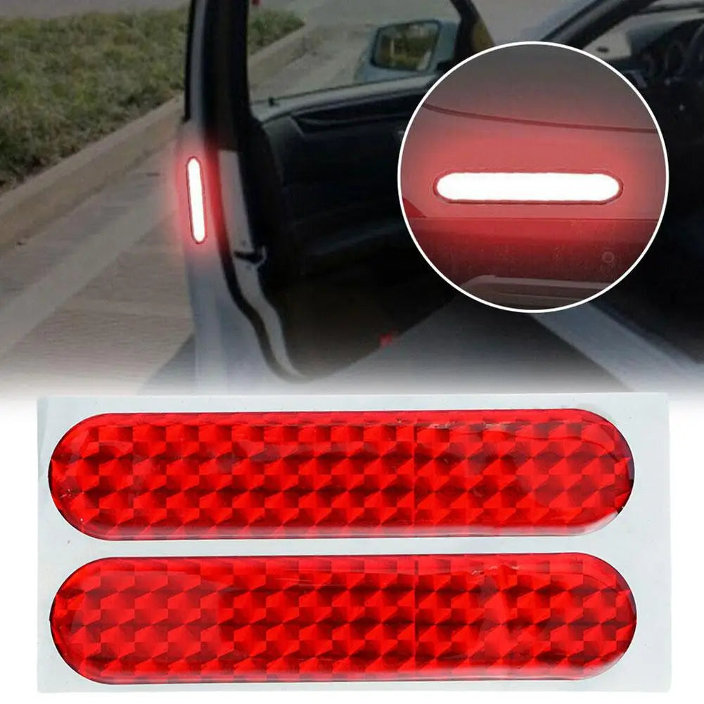2-Pack Red Reflective Car Door Safety Stickers – Warning Strips Car Safety Decals Richie's