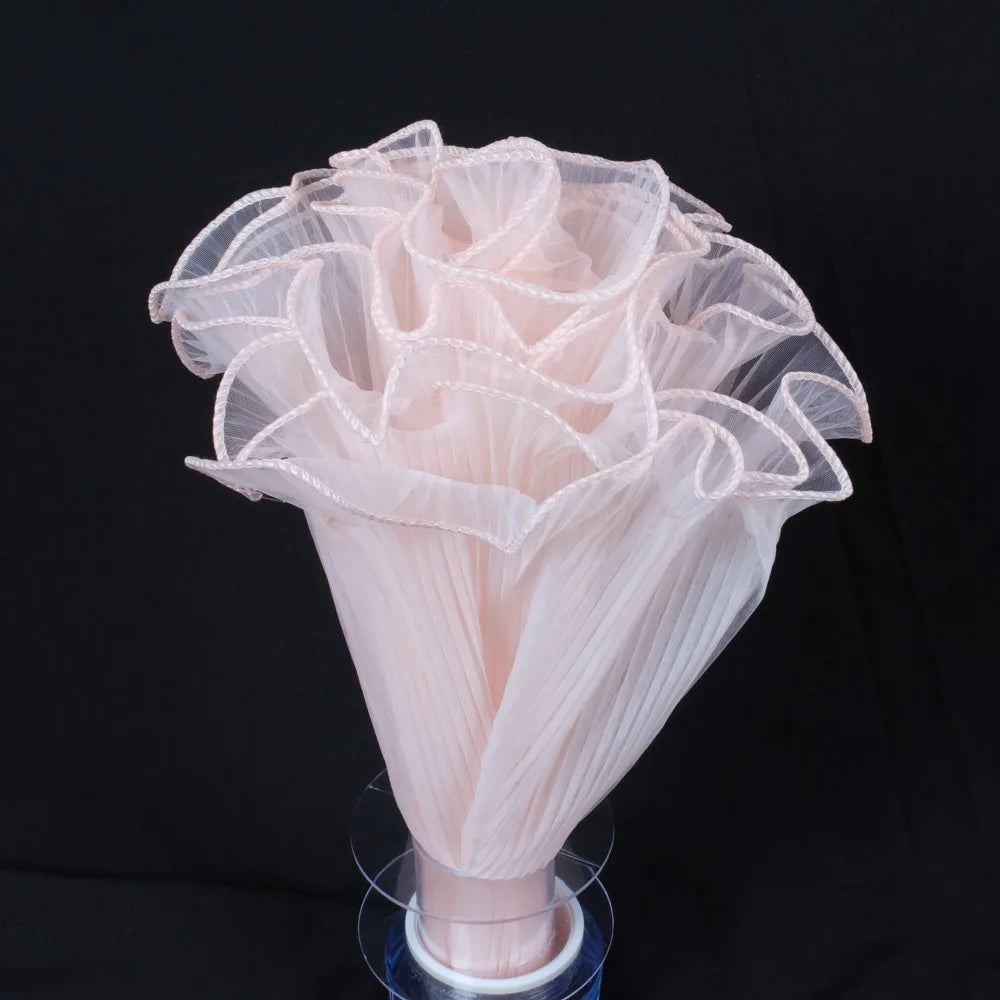 Pearl Wave Lace Mesh Flower Bouquet Wrapping 28cm x 4 Yards Bouquet Wrapping Mesh Richie's Champagne Plain one size