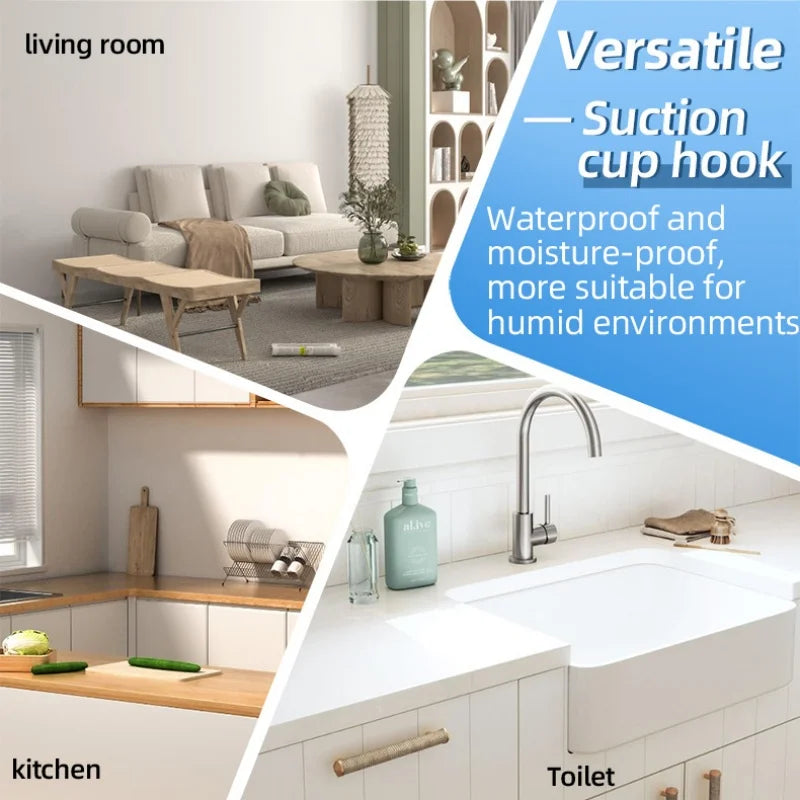 Suction Cup Hooks – Waterproof Stainless Steel Bathroom Hook Suction Cup Hook Richie's