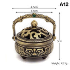 Chinese Style Alloy Incense Burner Bowl with Handle | Yoga Decor Incense Burner Richie's A12