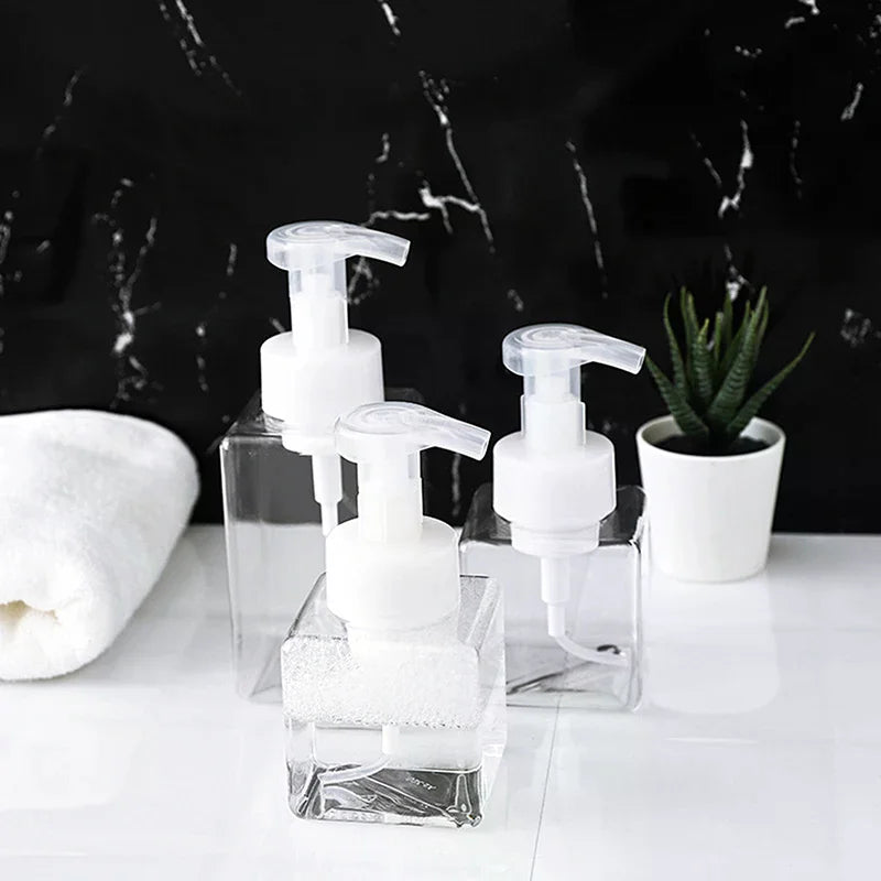 Clear Foam Pump Dispenser Bottles 250ml & 450ml Refillable Foam Pump Dispenser Richie's