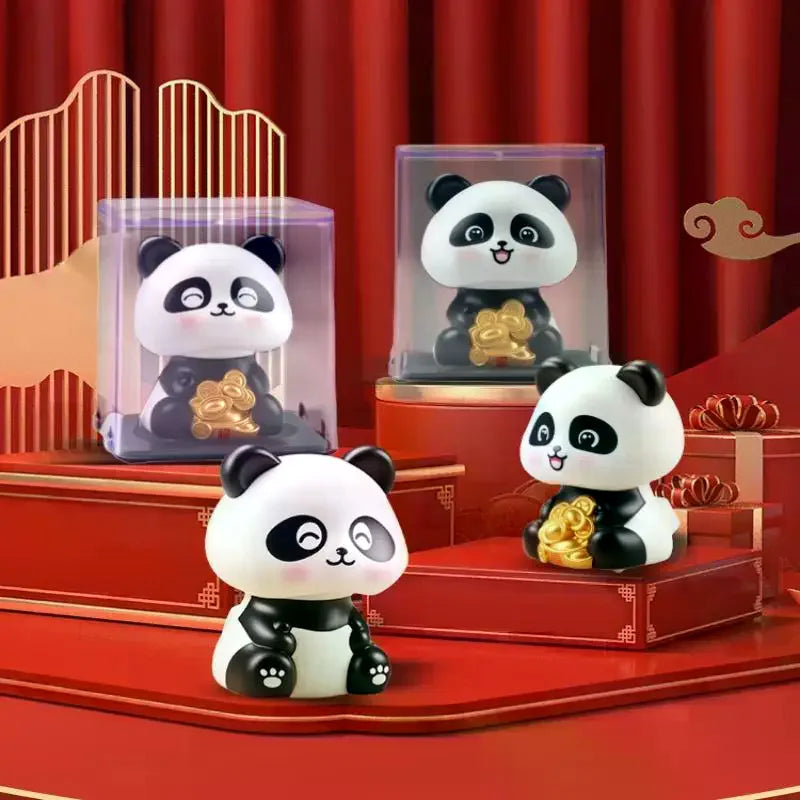 Solar Shaking Head Panda Car Dashboard Ornament & Gift Bobblehead Figurine Richie's