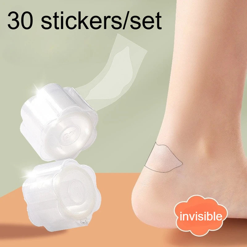 30-Piece Silicone Heel Pads & Anti-Abrasion Shoe Stickers Silicone Heel Pads Richie's transparent 1set
