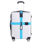 Adjustable Luggage Strap with 3-Digit Combination Lock Luggage Strap Richie's Blue