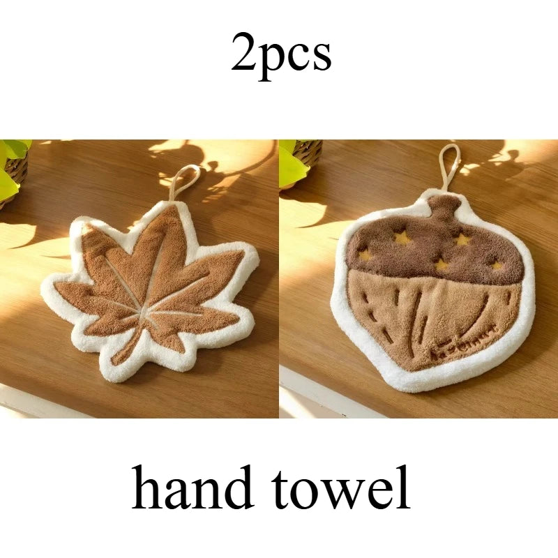 Fall Hand Towels – Maple Leaf & Acorn Kitchen & Bath Décor Decorative Hand Towels Richie's Mixed 2pcs