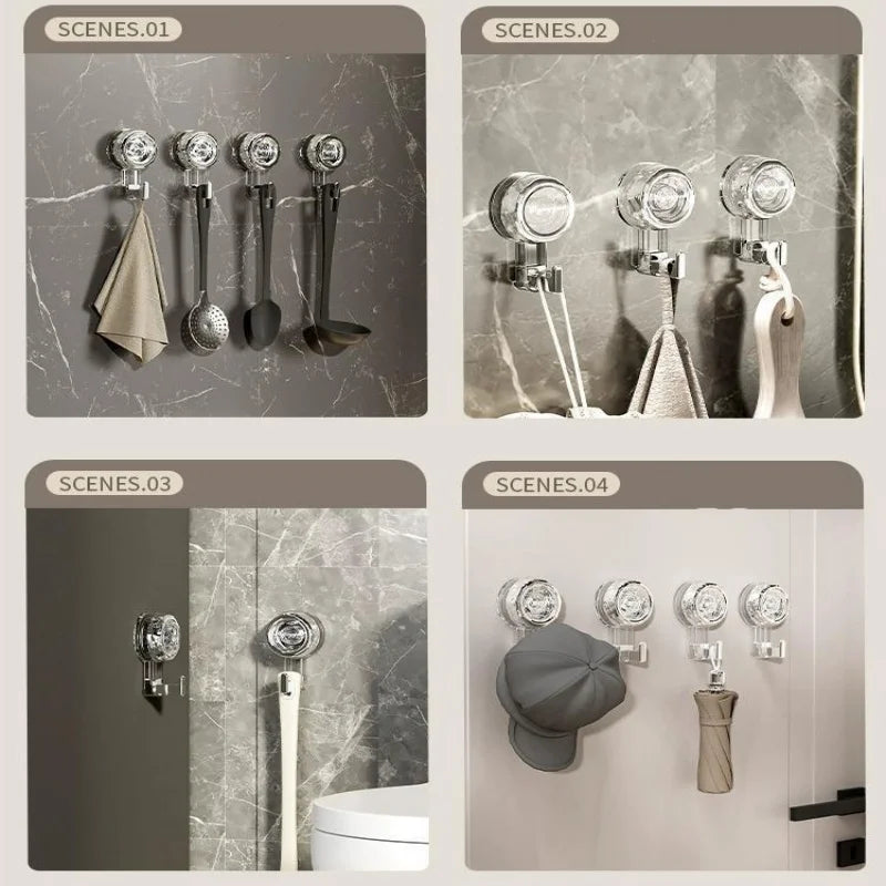 Suction Cup Wall Hooks No-Drill Reusable Towel Hanger Suction Cup Hook Richie's