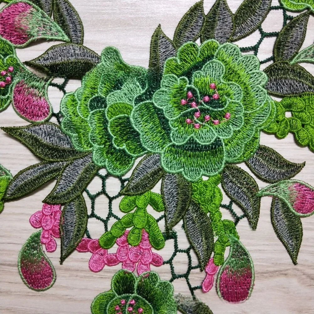3D Floral Lace Collar Applique – Detachable Embroidered Patch Collar Applique Patch Richie's