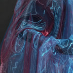 Two-Tone Gradient Organza Fabric 100x150cm Sheer Gauze Organza Craft Fabric Richie's Light Blue Red L