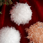 Silver Tinsel Foam Christmas Ball Ornament | Xmas Tree Bauble Christmas Ornament Richie's