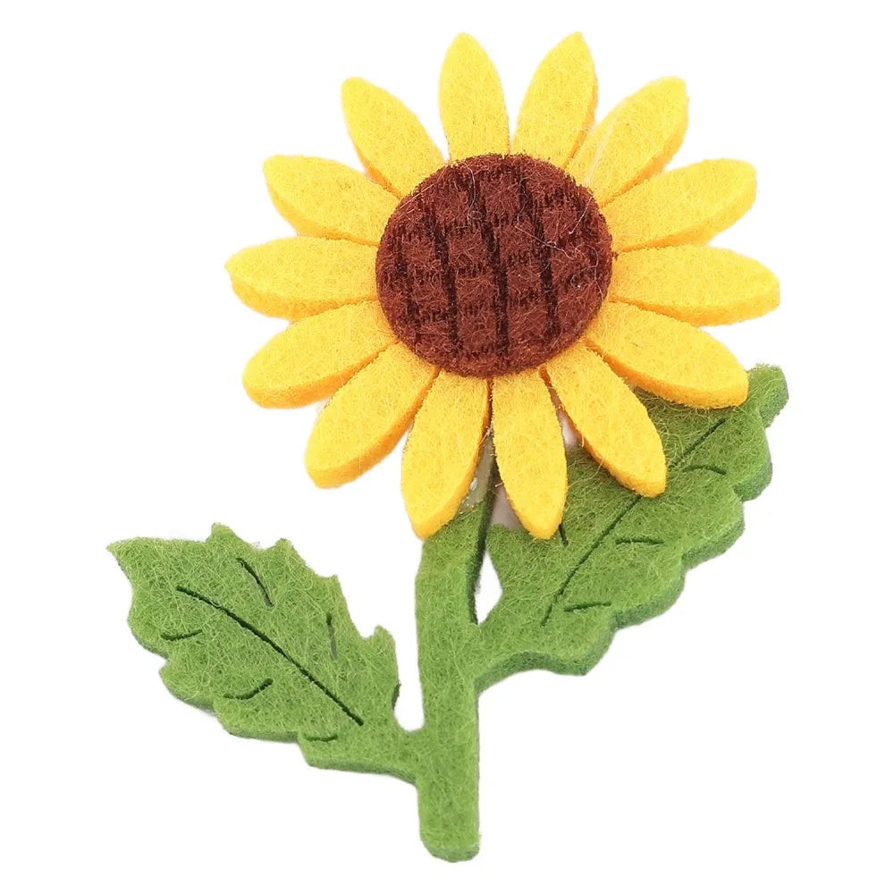 18pcs 3D Sunflower Felt Patches Yellow DIY Sewing Craft Felt Craft Patches Richie's
