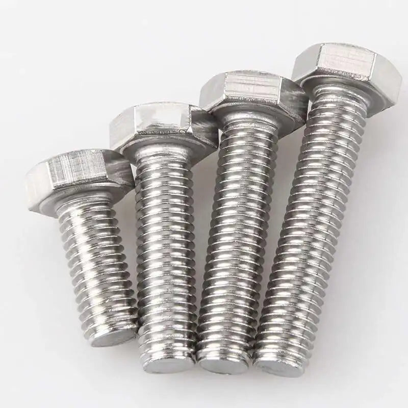 10pcs 304 Stainless Steel Hex Head Cap Screws UNC UNF Machine Screws Hex Head Cap Screws Richie's