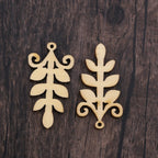 50Pcs Hollow Leaf Wooden Cutouts DIY Craft Embellishments Wood Craft Cutouts Richie's