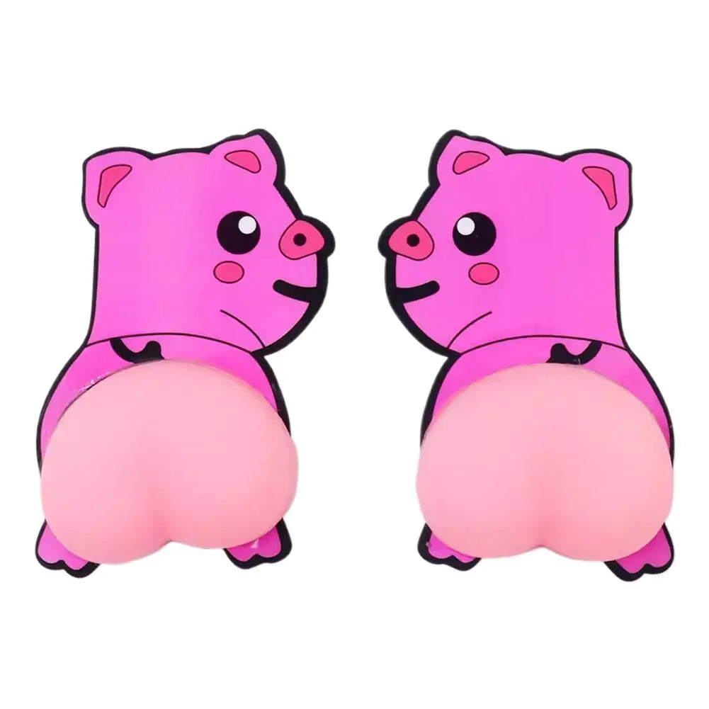 3D Cartoon Pig & Puppy Silicone Stickers – Anti-Collision Decals Decorative Stickers Richie's pig