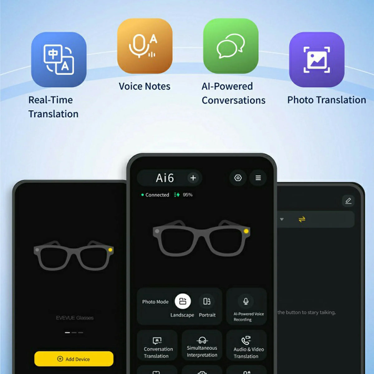4K AI Smart Glasses – Camera, Translation & Calls | Black Smart Glasses Richie's