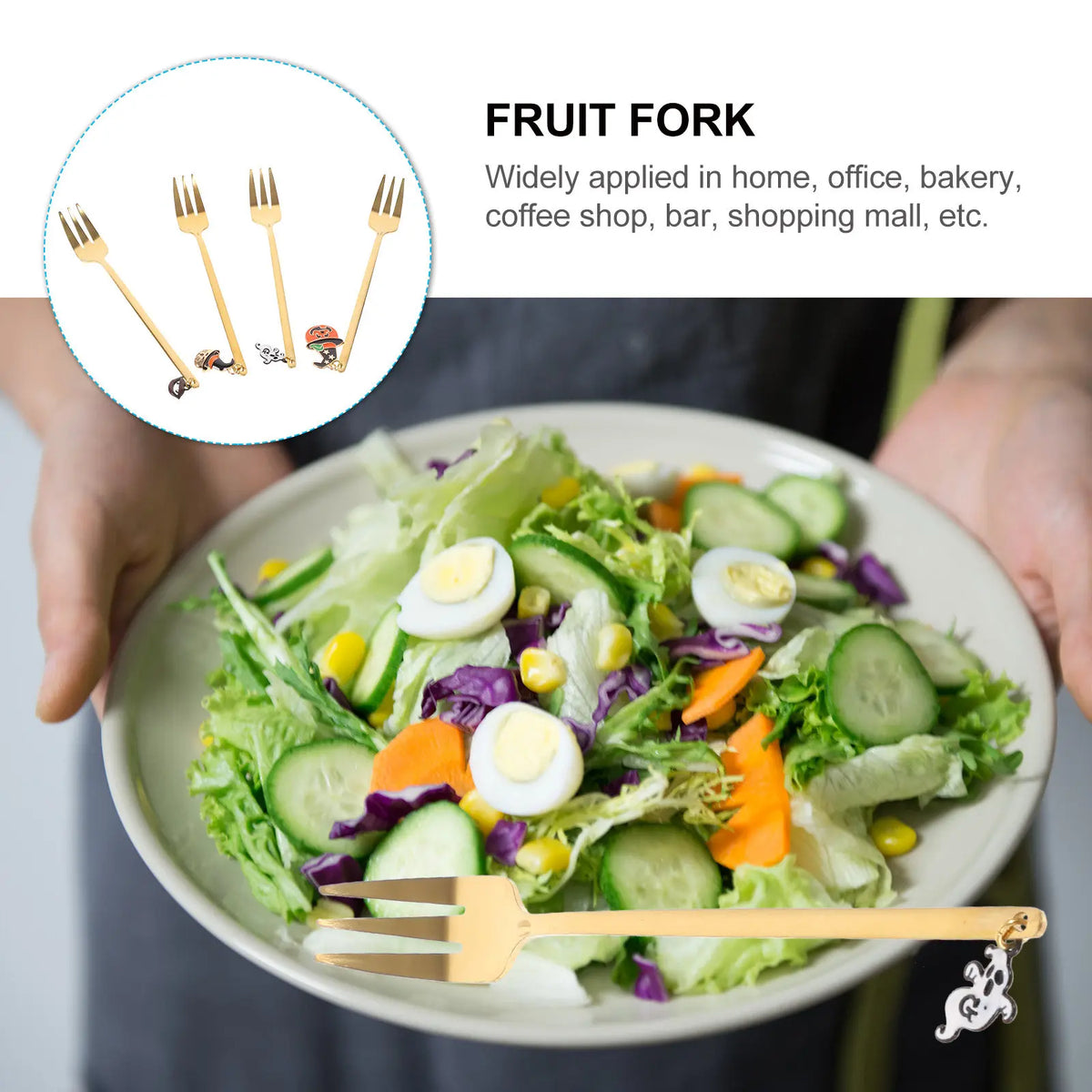 4Pcs Halloween Stainless Steel Dessert & Fruit Forks Set Dessert Fork Set Richie's