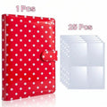 A5 Kpop Photocard Binder Album – 25 Pages, 4-Grid Pockets Photocard Binder Album Richie's Red