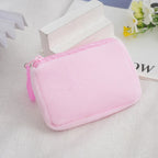 Plush Coin Purse Cute Mini Zipper Wallet Pouch for Women Mini Coin Purse Richie's Pink 1pc
