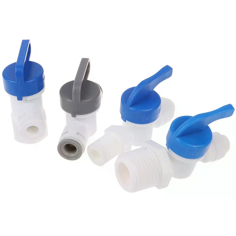 1/4" Ball Valve Quick Connect Push Fit Inline Tap for RO Water Ball Valve Switch Richie's