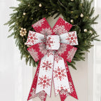 Christmas Snowflake Wired Ribbon – Red White Burlap Bow Christmas Ribbon Richie's