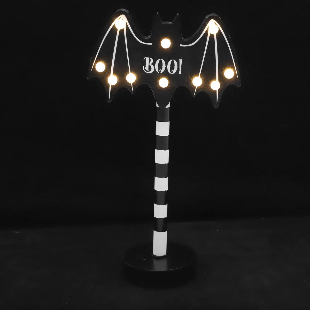 Wooden Halloween LED Bat Night Light Ghost Table Lamp Decor Halloween Table Lamp Richie's